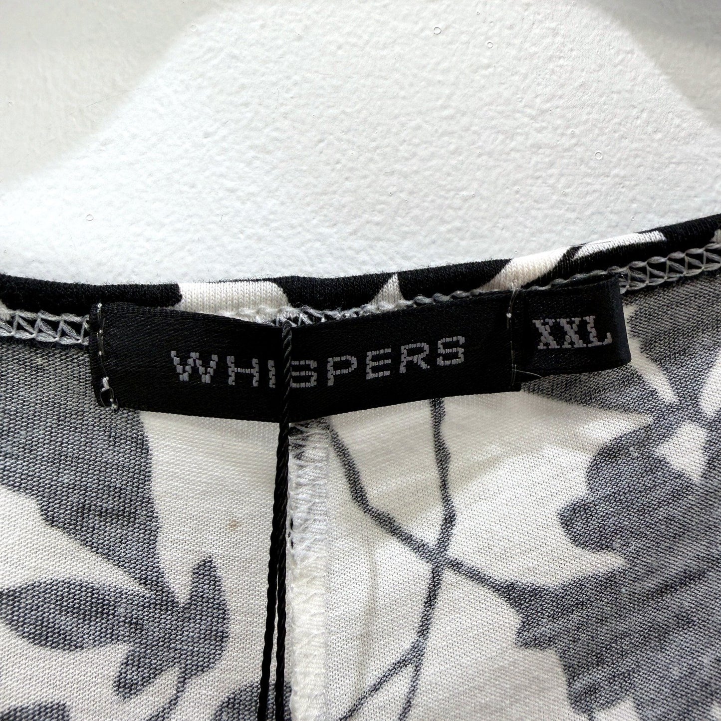 Whispers Womens Floral Print Dress Casual Feminine Lightweight Black and NEW