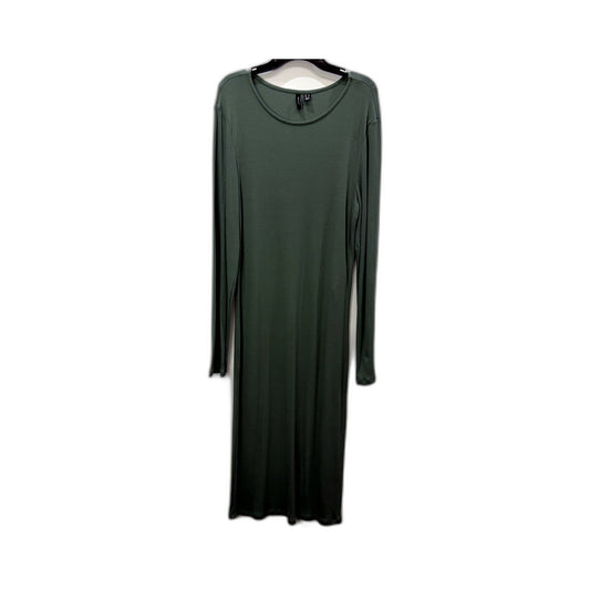 Vero Moda Womens Olive Green Maxi Dress with Long Sleeves, Size XL NEW