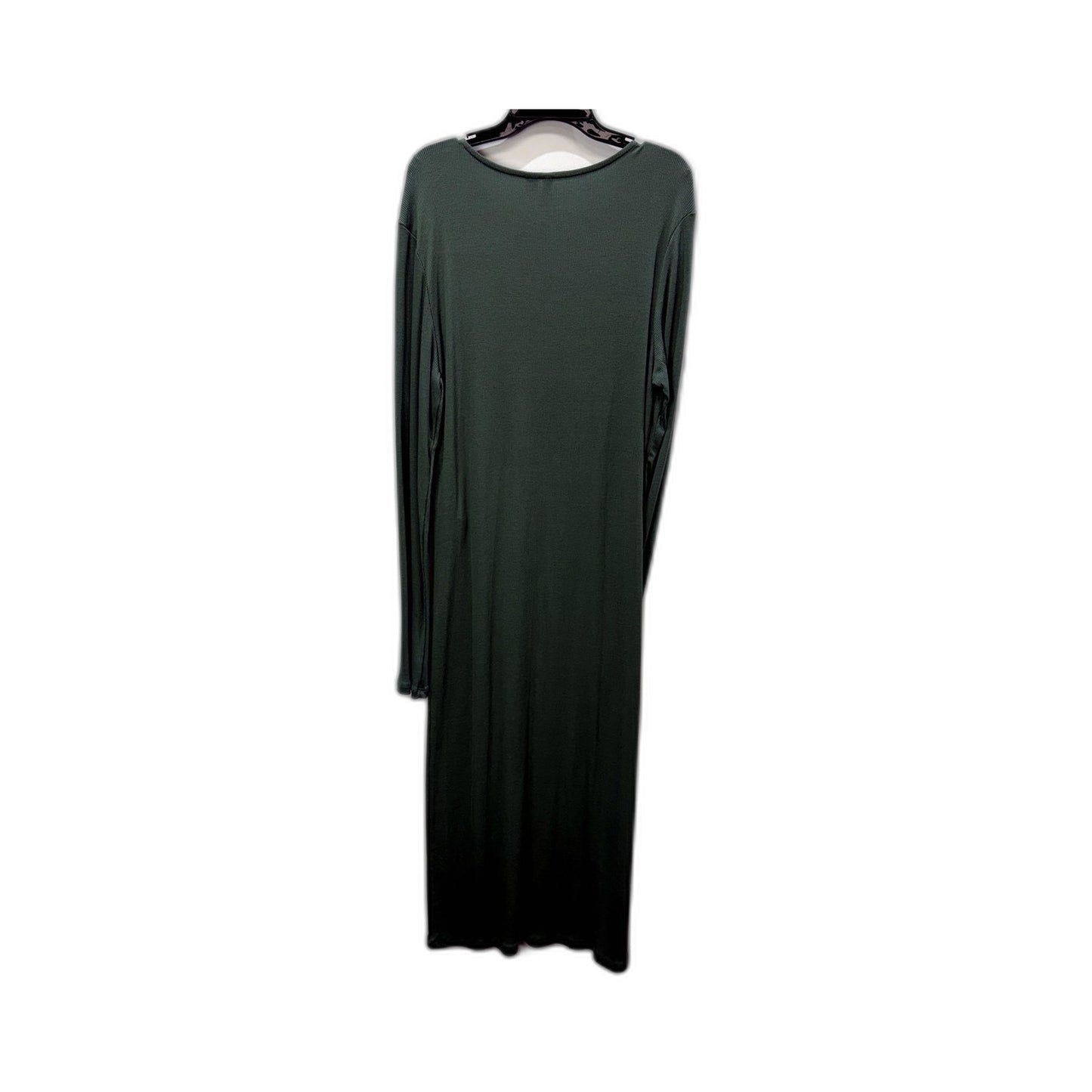 Vero Moda Womens Olive Green Maxi Dress with Long Sleeves, Size XL NEW