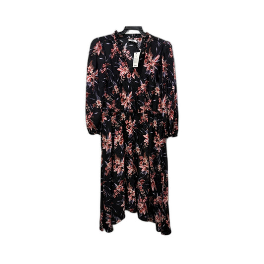 Marcs Womens Bouquet-Hearted Silk Dress in Black Multi, Size 12 NEW