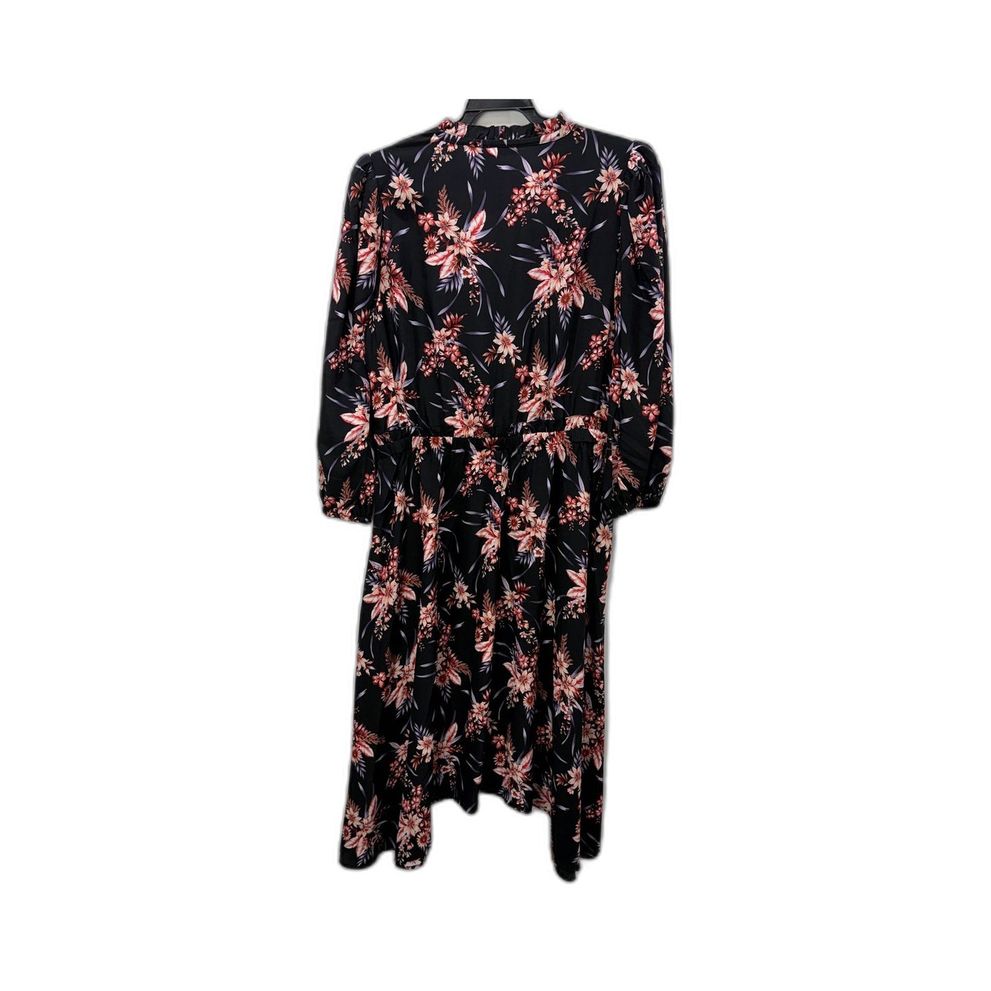 Marcs Womens Bouquet-Hearted Silk Dress in Black Multi, Size 12 NEW