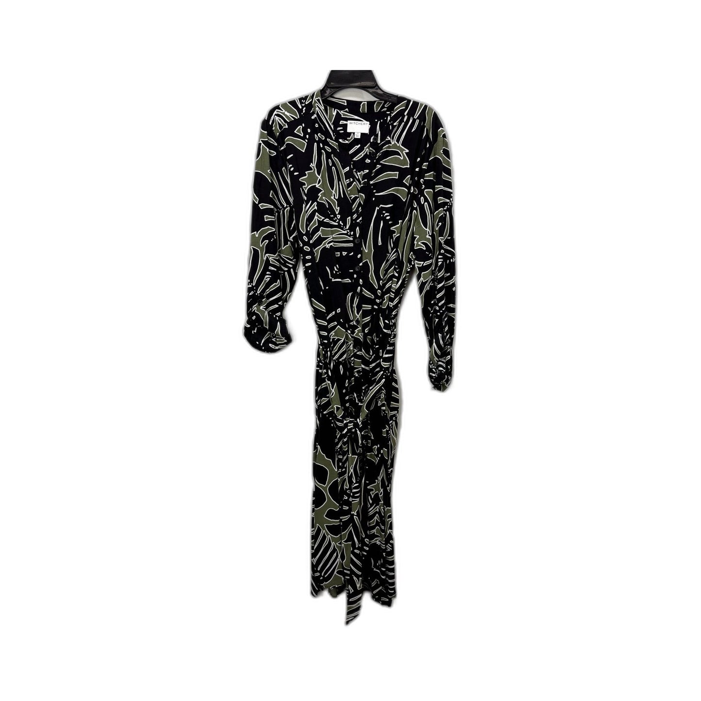 Witchery Womens Floral Print Button Front Long Sleeve Dress Multi Color NEW