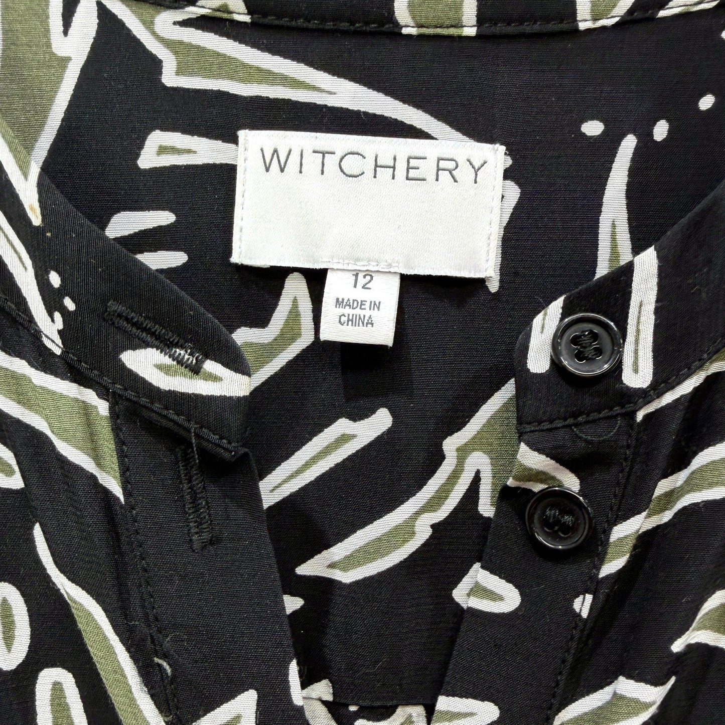 Witchery Womens Floral Print Button Front Long Sleeve Dress Multi Color NEW
