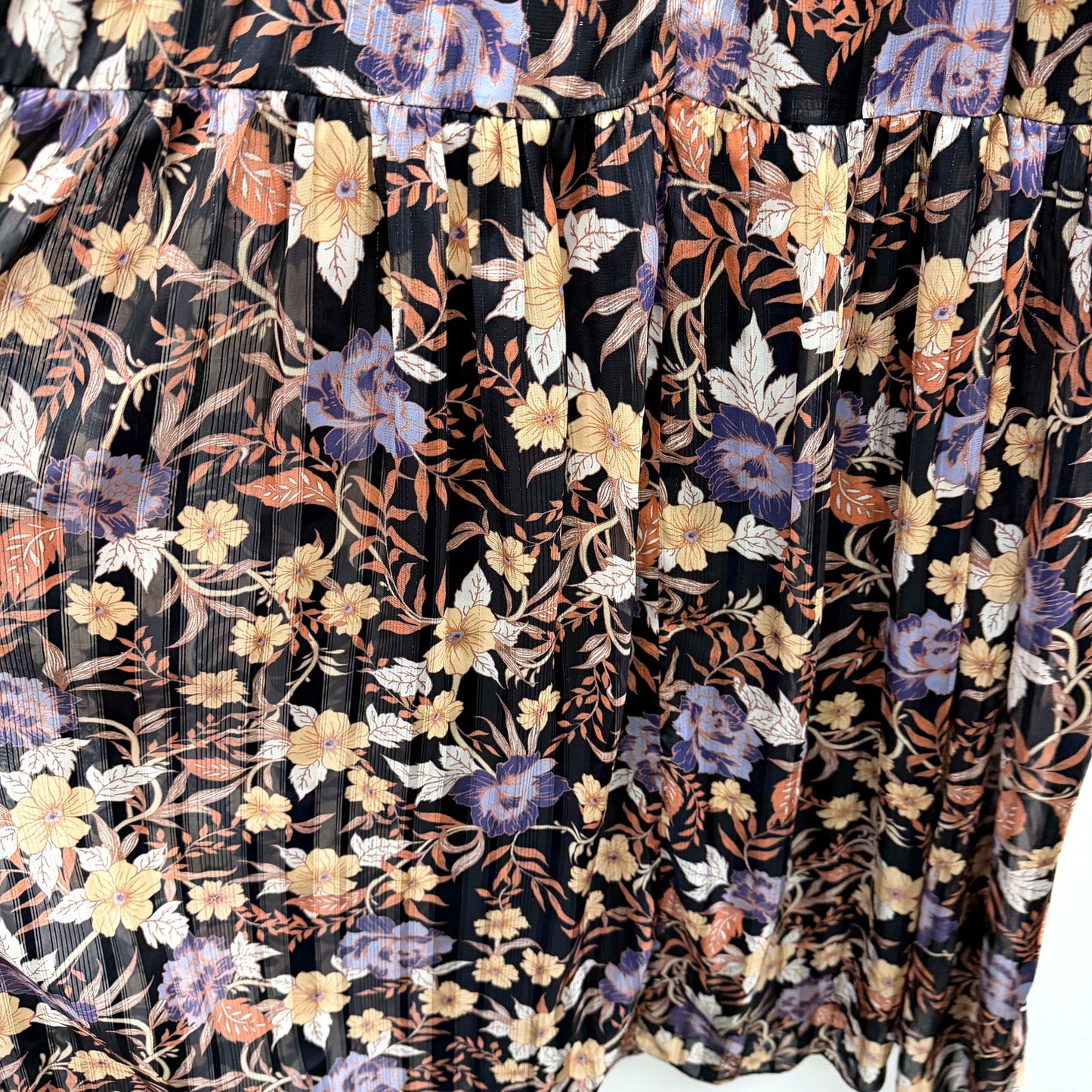 Three of Something Womens Floral Print Midi Dress Casual Feminine Size XL NEW