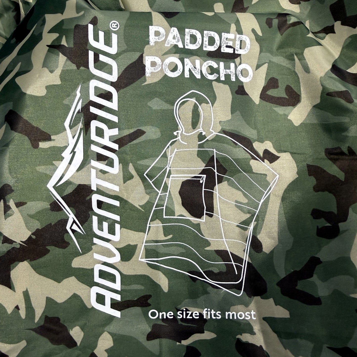 Camping Unisex Padded Reversible Poncho Insulated Outdoor Camouflage One NEW