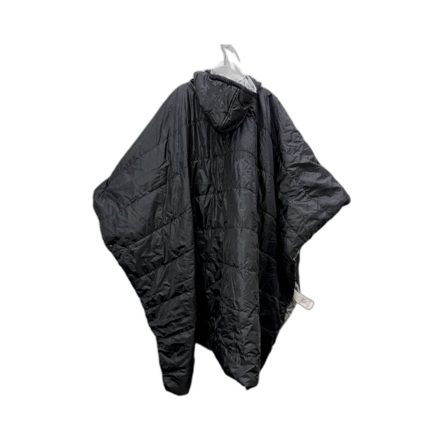 Camping Unisex Padded Reversible Poncho Hooded Insulated Outdoor Black One NEW