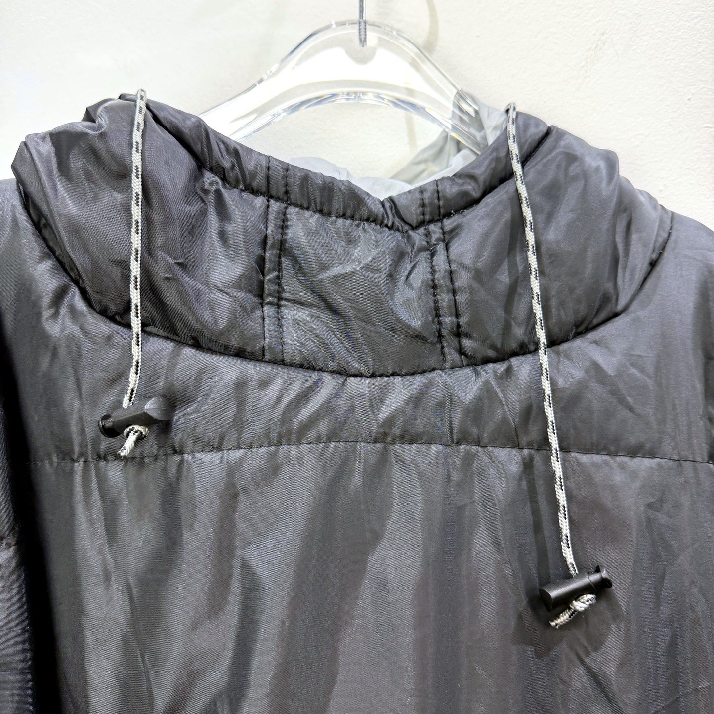 Camping Unisex Padded Reversible Poncho Hooded Insulated Outdoor Black One NEW
