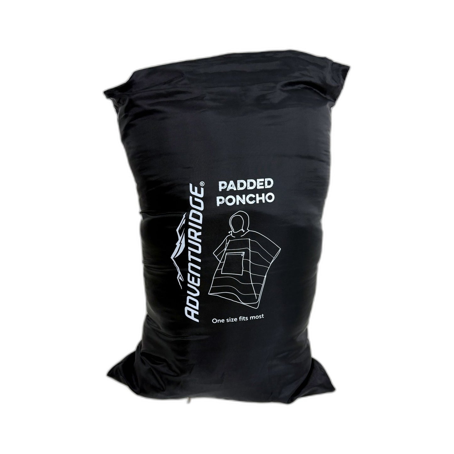 Camping Unisex Padded Reversible Poncho Hooded Insulated Outdoor Black One NEW