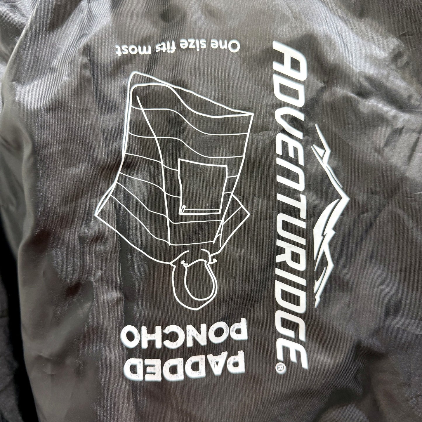 Camping Unisex Padded Reversible Poncho Hooded Insulated Outdoor Black One NEW