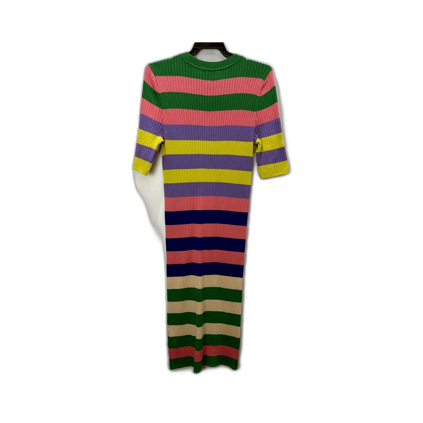 Gorman Womens Striped Knit Dress Colorful Casual Feminine Modal Cotton Size 10