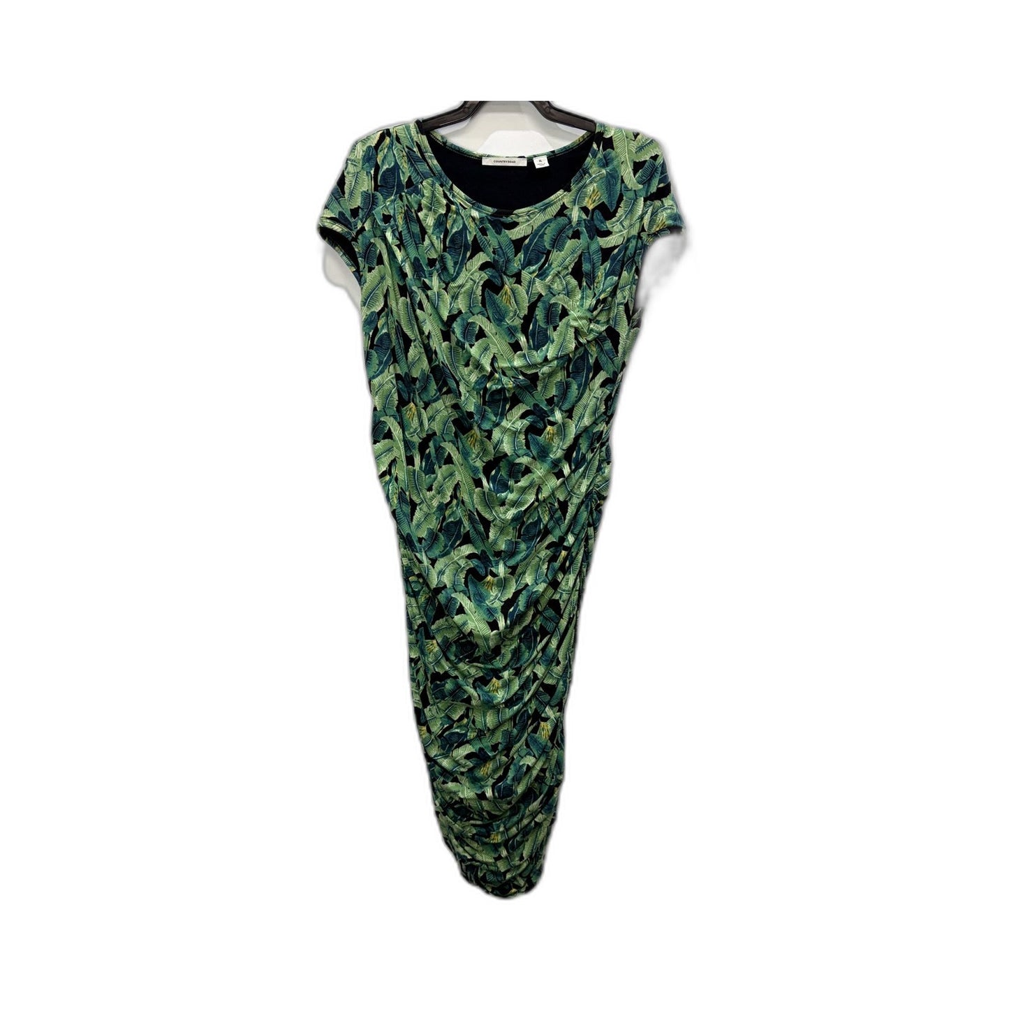 Country Road Womens Tropical Leaf Print Maxi Dress Multi Color Size XL NEW