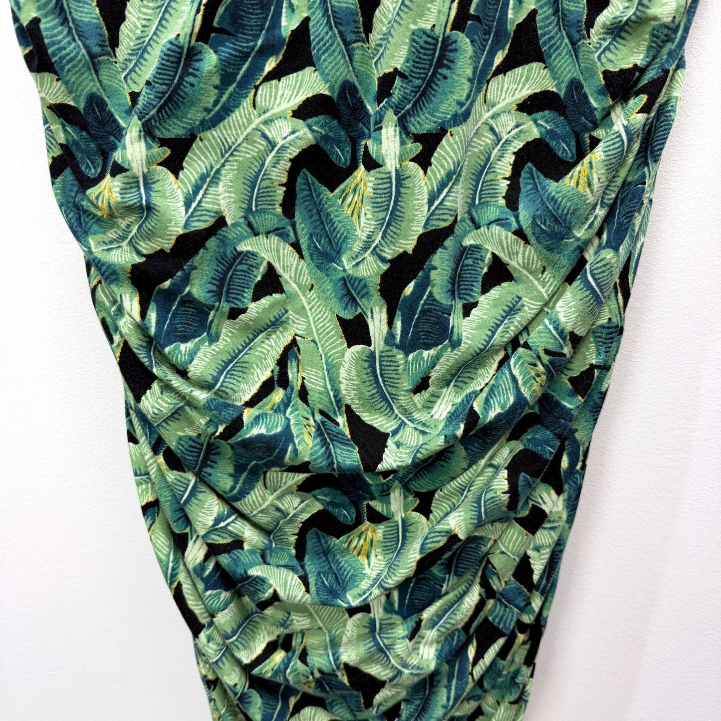 Country Road Womens Tropical Leaf Print Maxi Dress Multi Color Size XL NEW