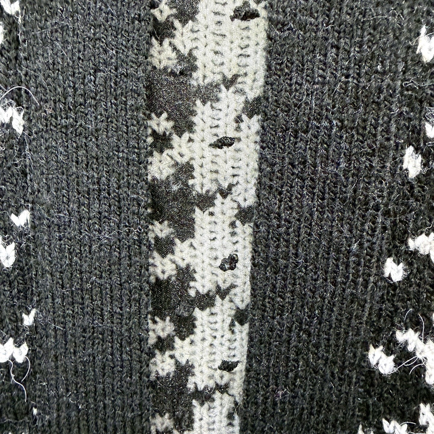 Body Flirt Womens Houndstooth Knit Sweater Dress Black and White Size XL