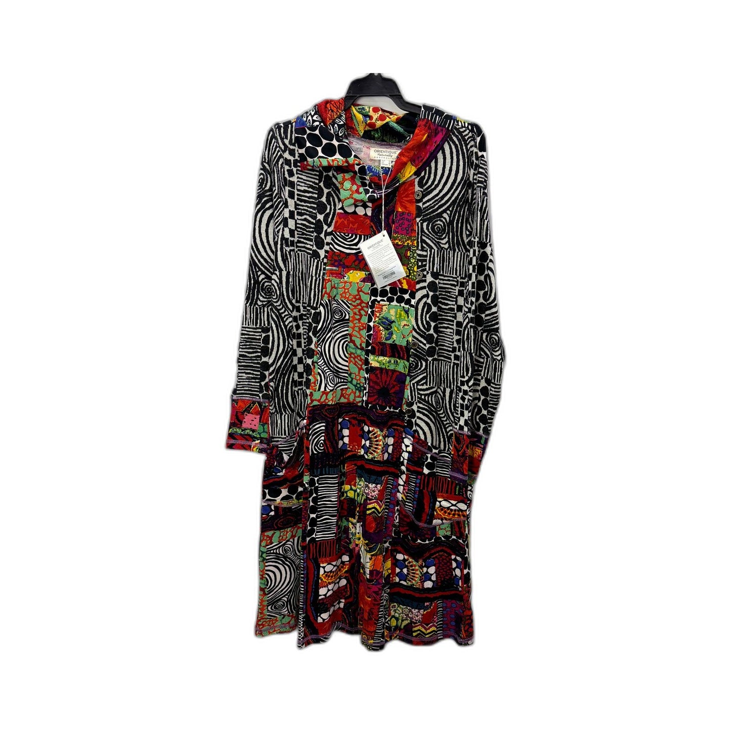 Orientique Womens Patchwork Dress Multicolor Cotton Size 12 Runaway Train NEW