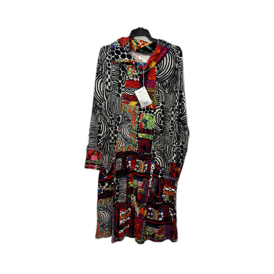 Orientique Womens Patchwork Dress Multicolor Cotton Size 12 Runaway Train NEW