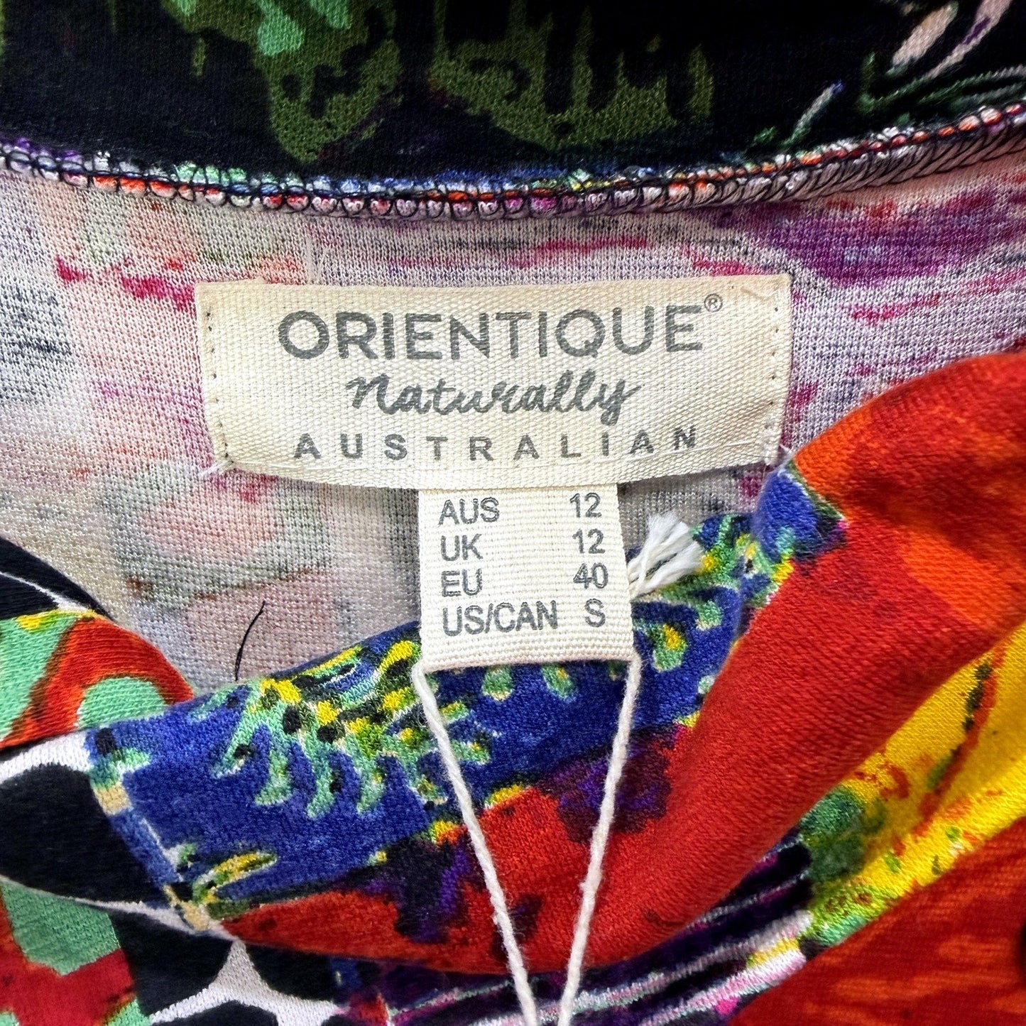 Orientique Womens Patchwork Dress Multicolor Cotton Size 12 Runaway Train NEW