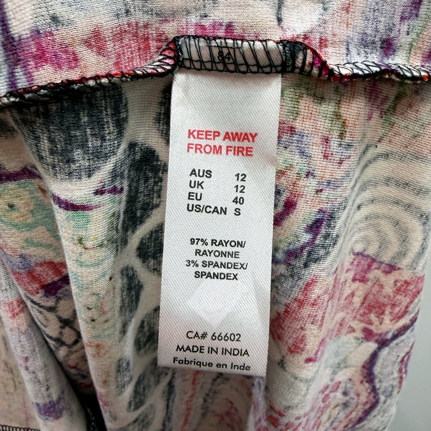 Orientique Womens Patchwork Dress Multicolor Cotton Size 12 Runaway Train NEW