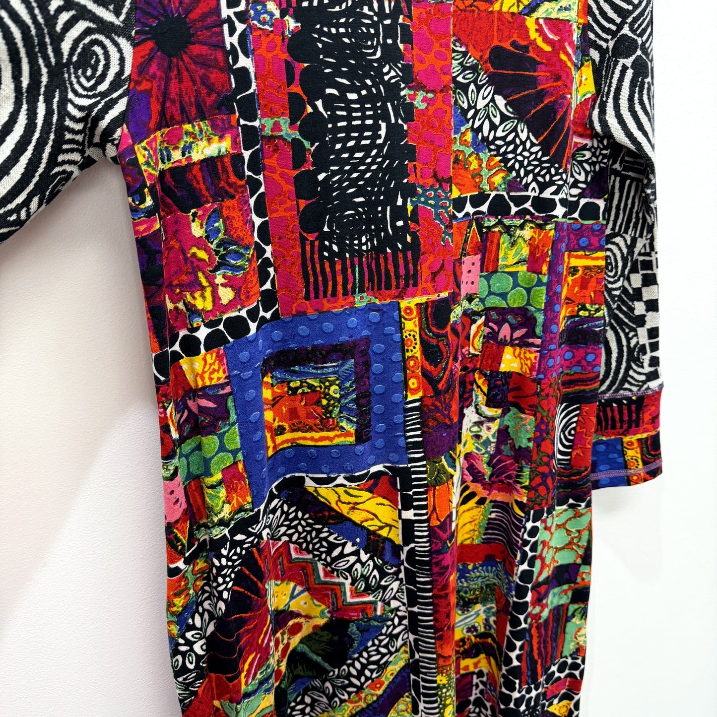 Orientique Womens Patchwork Dress Multicolor Cotton Size 12 Runaway Train NEW