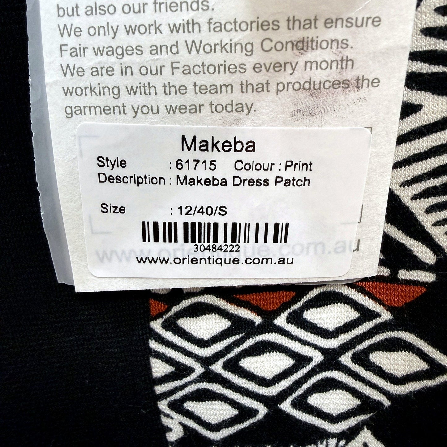 Orientique Womens Patchwork Floral Print Boho Casual Dress Size 12 NEW