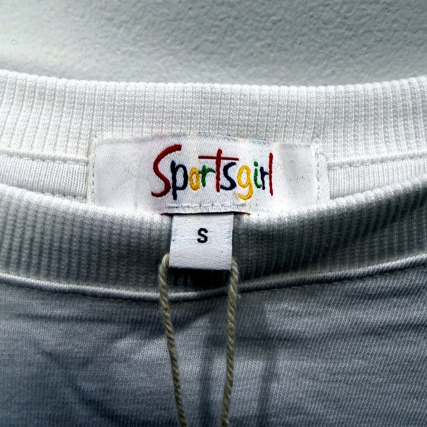 Sportsgirl Womens Graphic Cotton Pullover Sweatshirt in White, Size S NEW