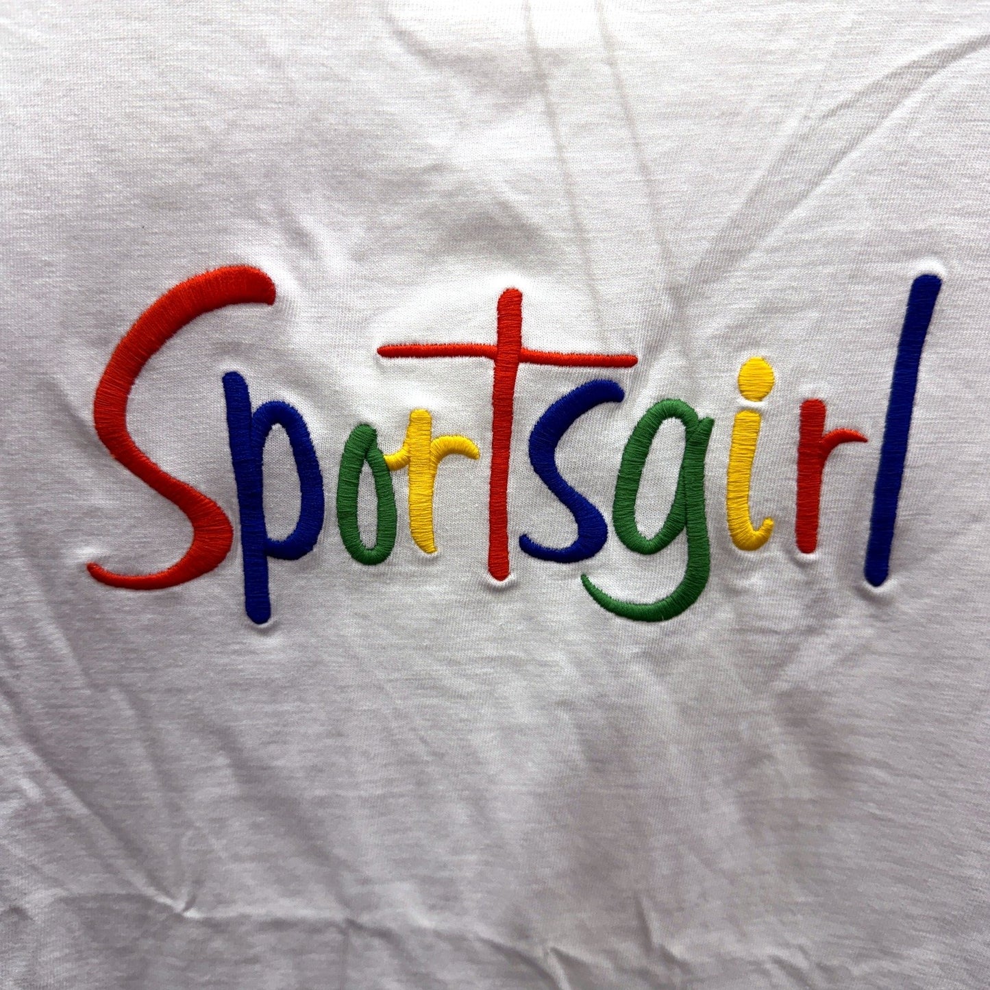 Sportsgirl Womens Graphic Cotton Pullover Sweatshirt in White, Size S NEW