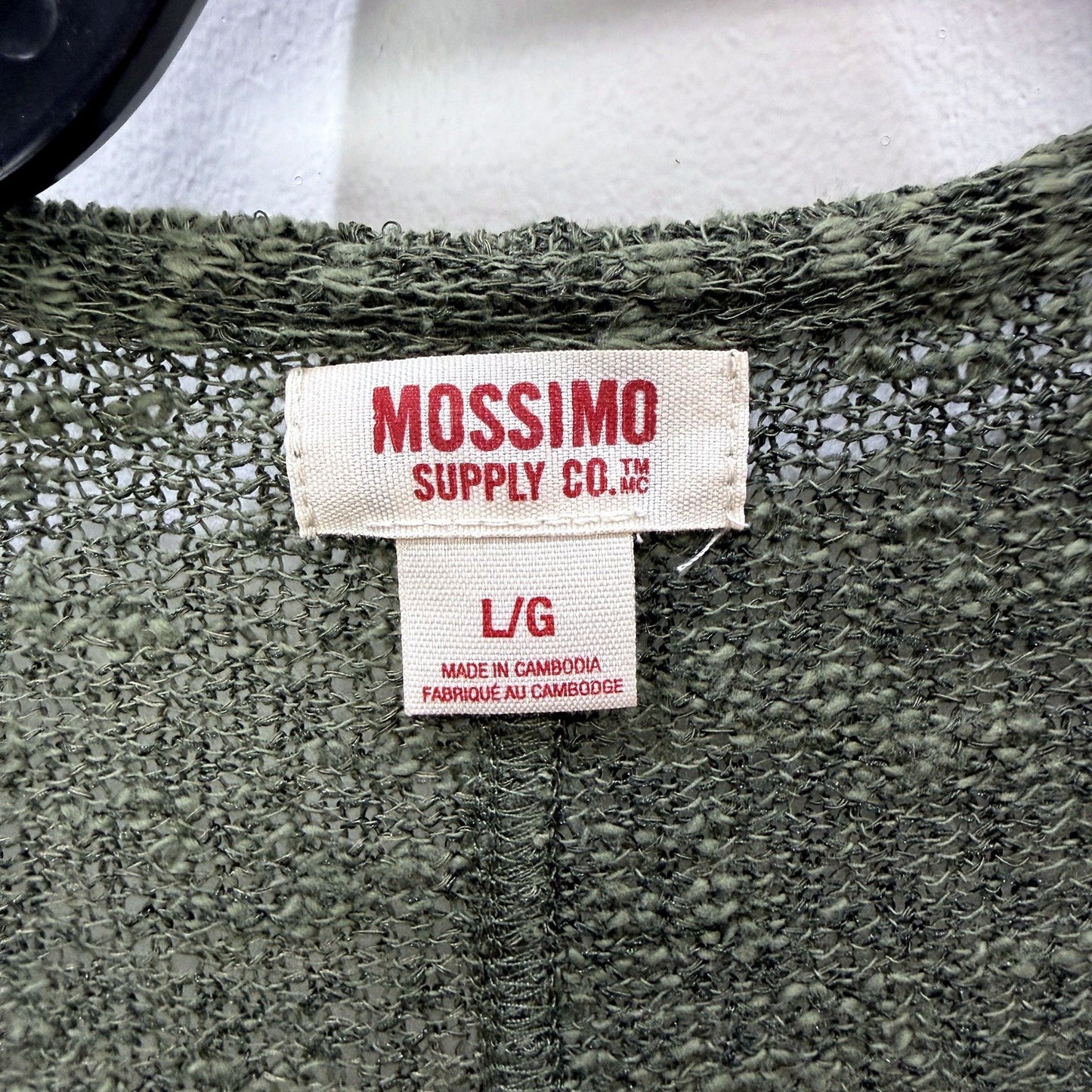 Mossimo Supply Co. Womens Oversized Cardigan Pullover Olive Green Size L/G