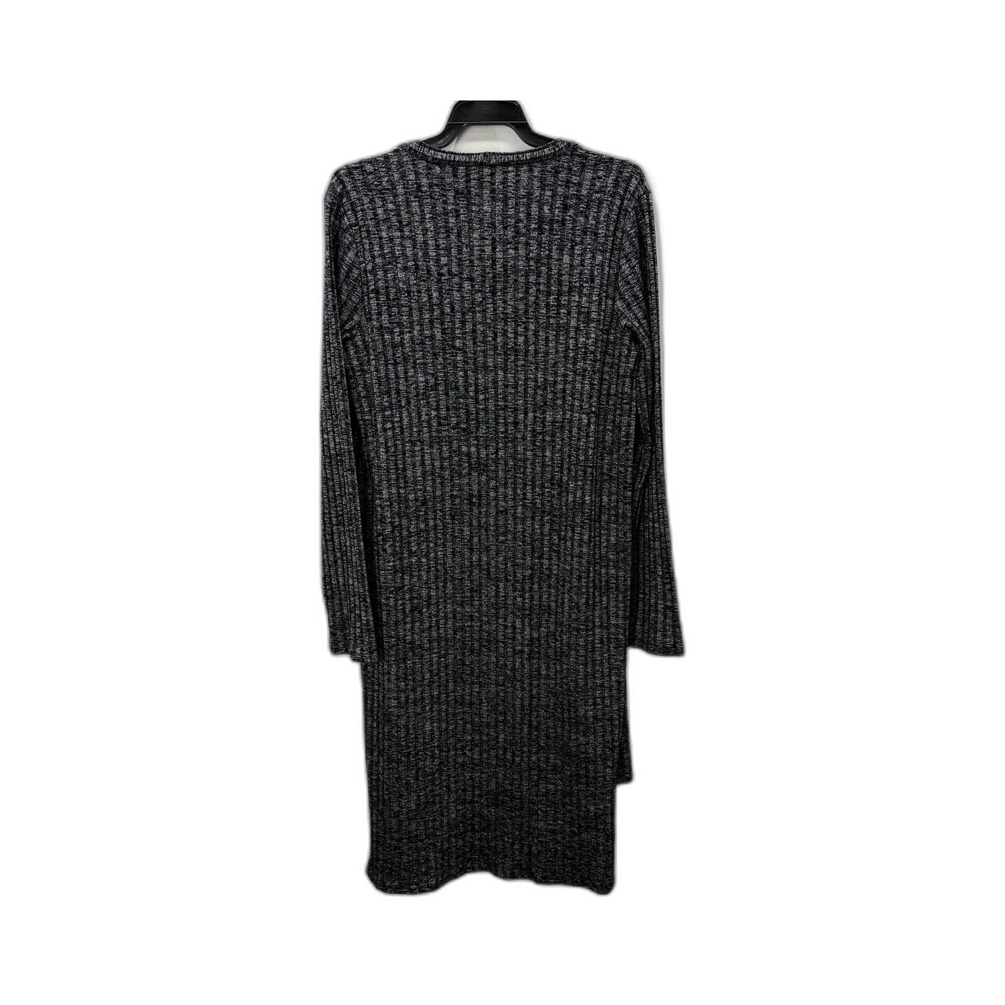Women's Calvin Klein Grey Ribbed Knit Cardigan, Size M