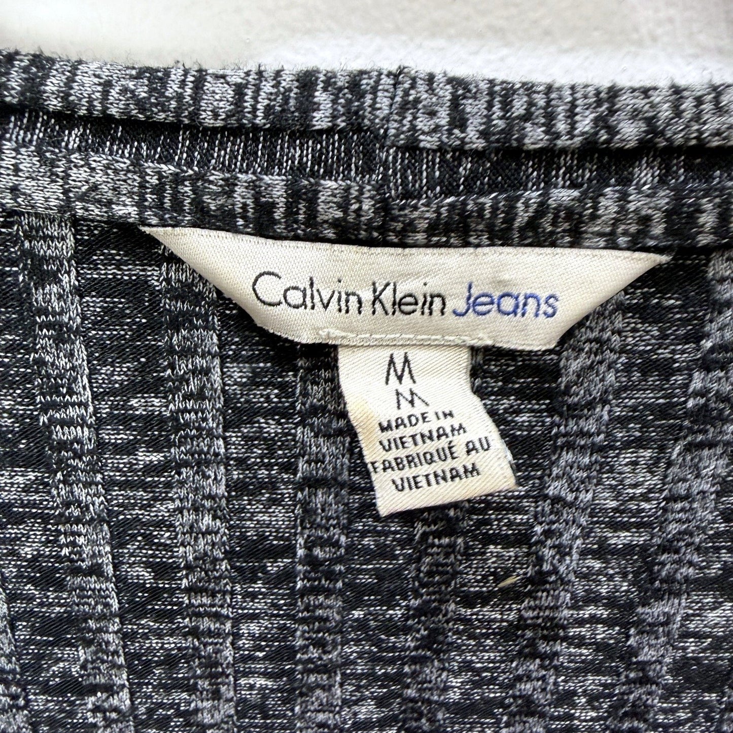 Women's Calvin Klein Grey Ribbed Knit Cardigan, Size M