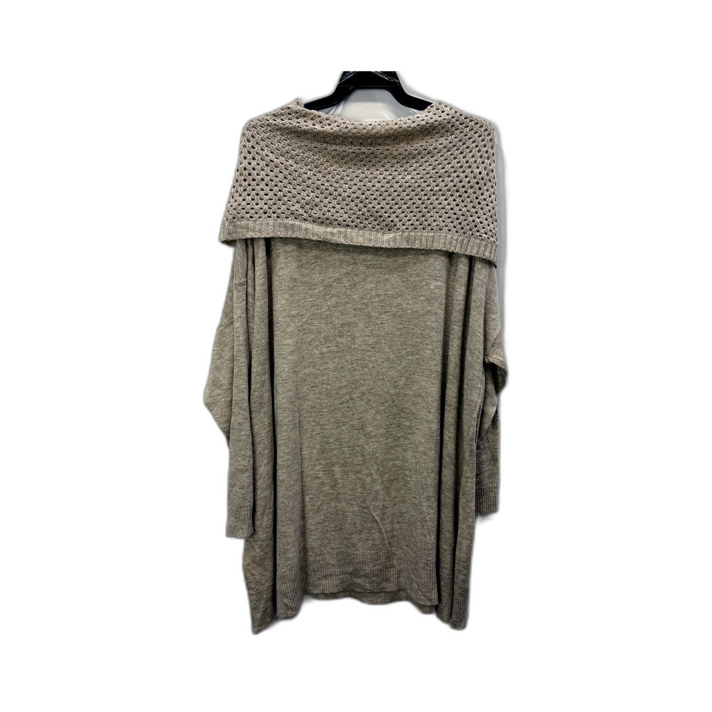 Autograph Womens Oversized Pullover Sweater Dress Beige Cowl Neck Size XL