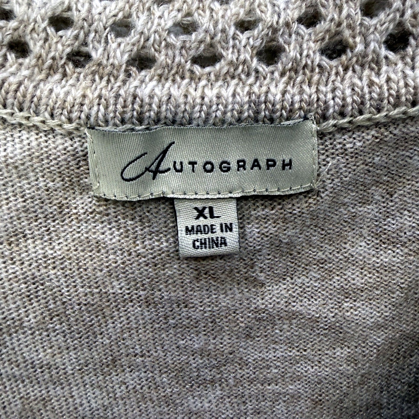Autograph Womens Oversized Pullover Sweater Dress Beige Cowl Neck Size XL