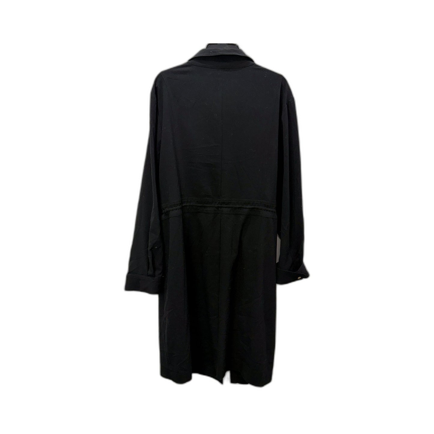 Calvin Klein Womens Black Lightweight Trench Coat Outerwear Size Large