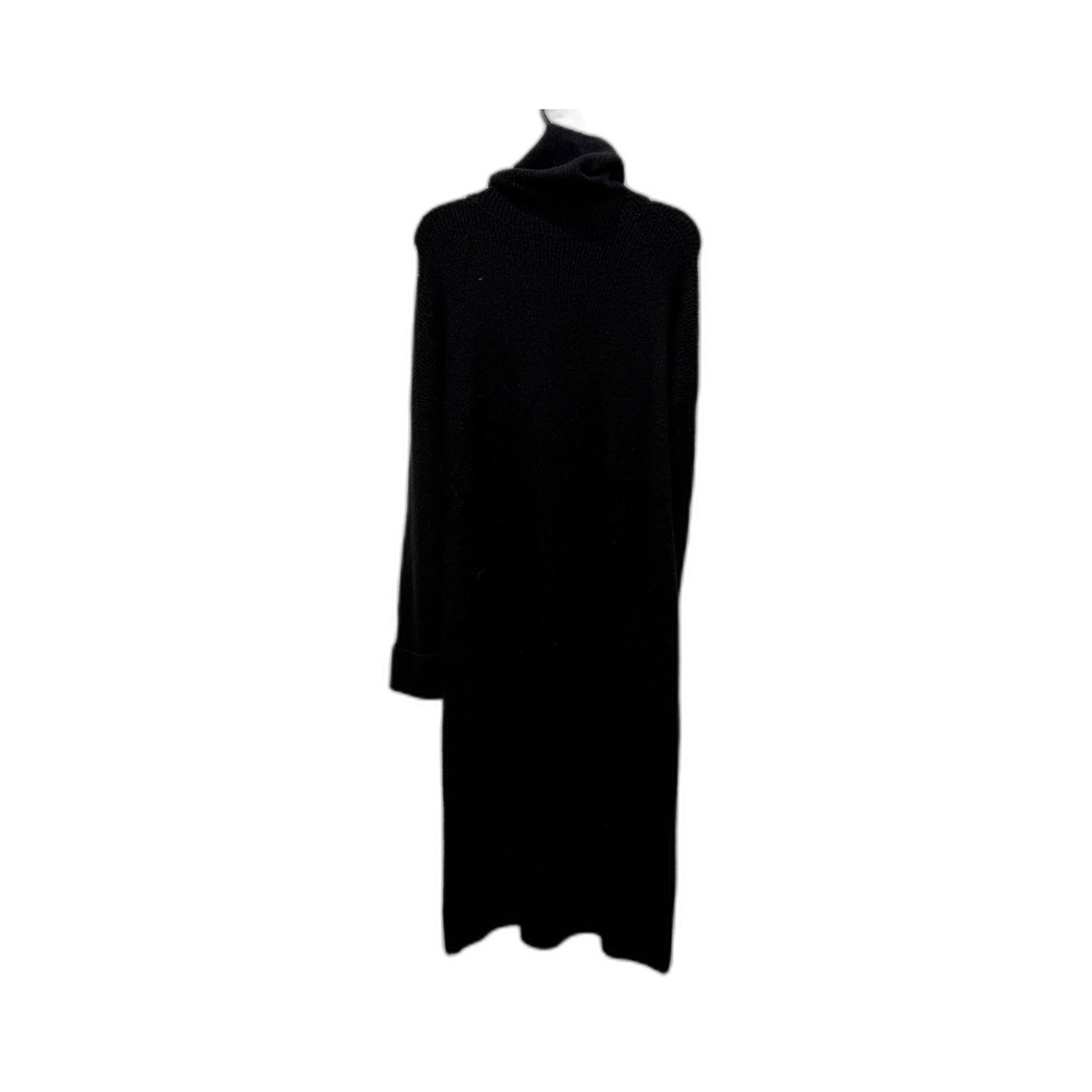 Decjuba Womens Turtleneck Pullover Sweater Dress in Black, Size S