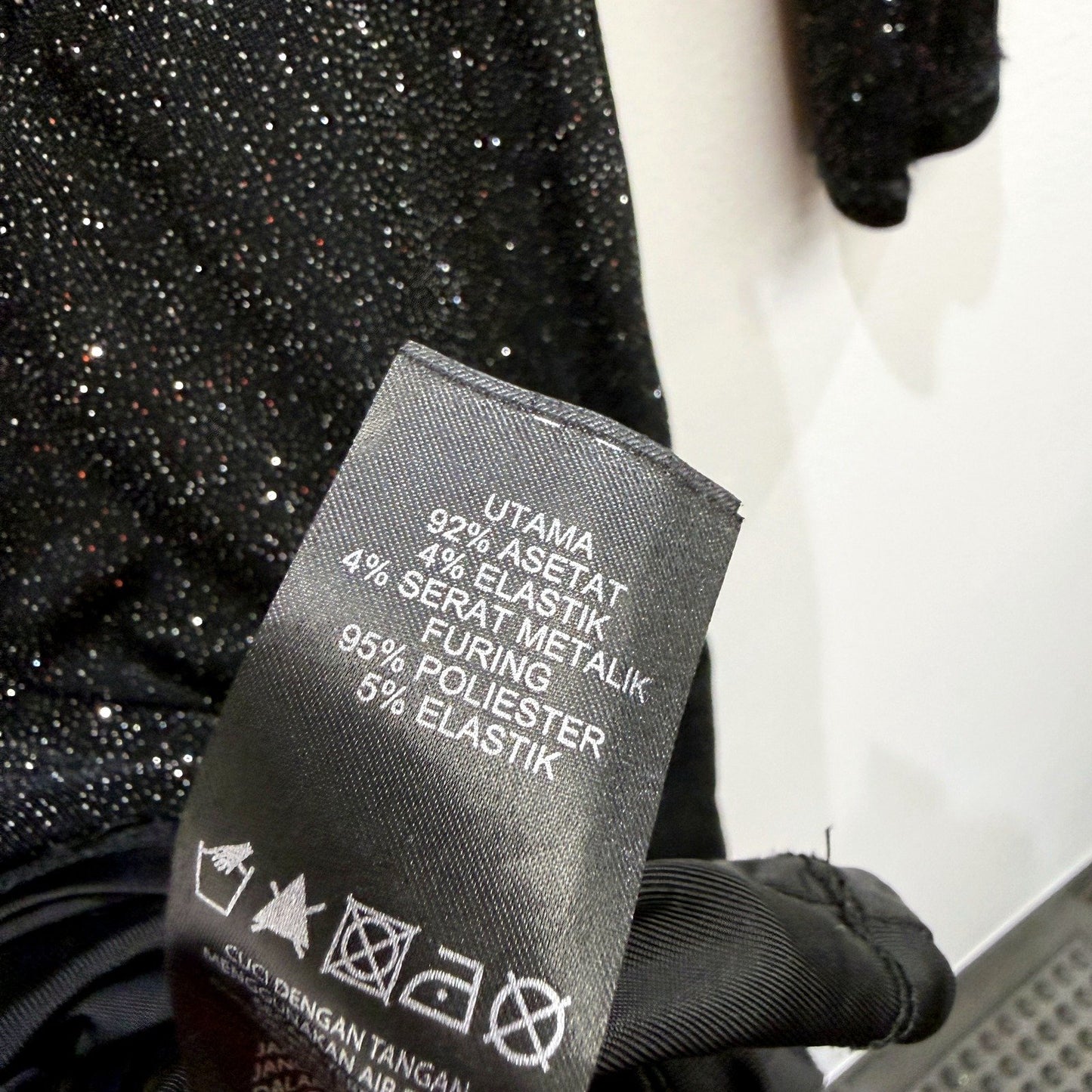 Forever New Womens Sparkly Black Cocktail Dress, Size 8