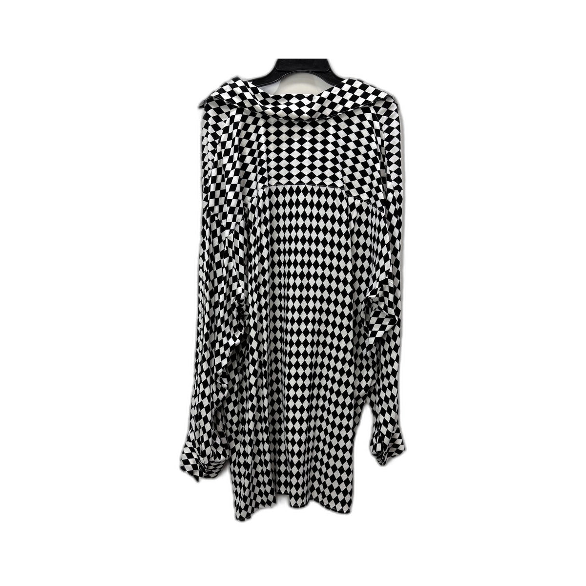 Haven Womens Checkered Houndstooth Button Front Dress Black and White Size NEW
