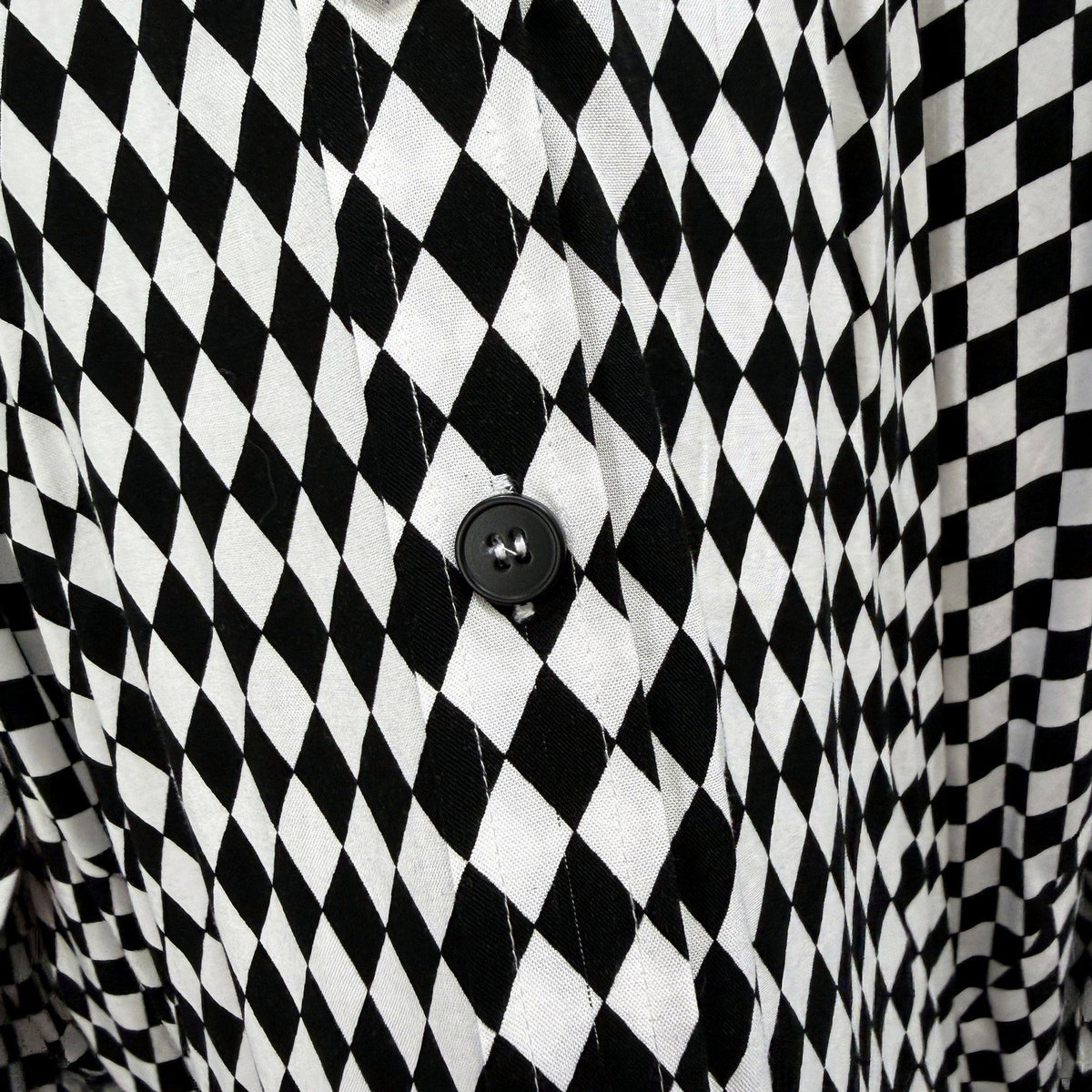 Haven Womens Checkered Houndstooth Button Front Dress Black and White Size NEW