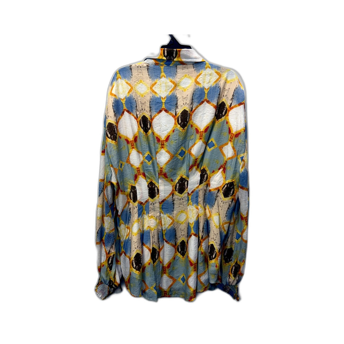 Little coquille Womens Patterned Button-Down Shirt Viscose Nylon Top Size 12 NEW