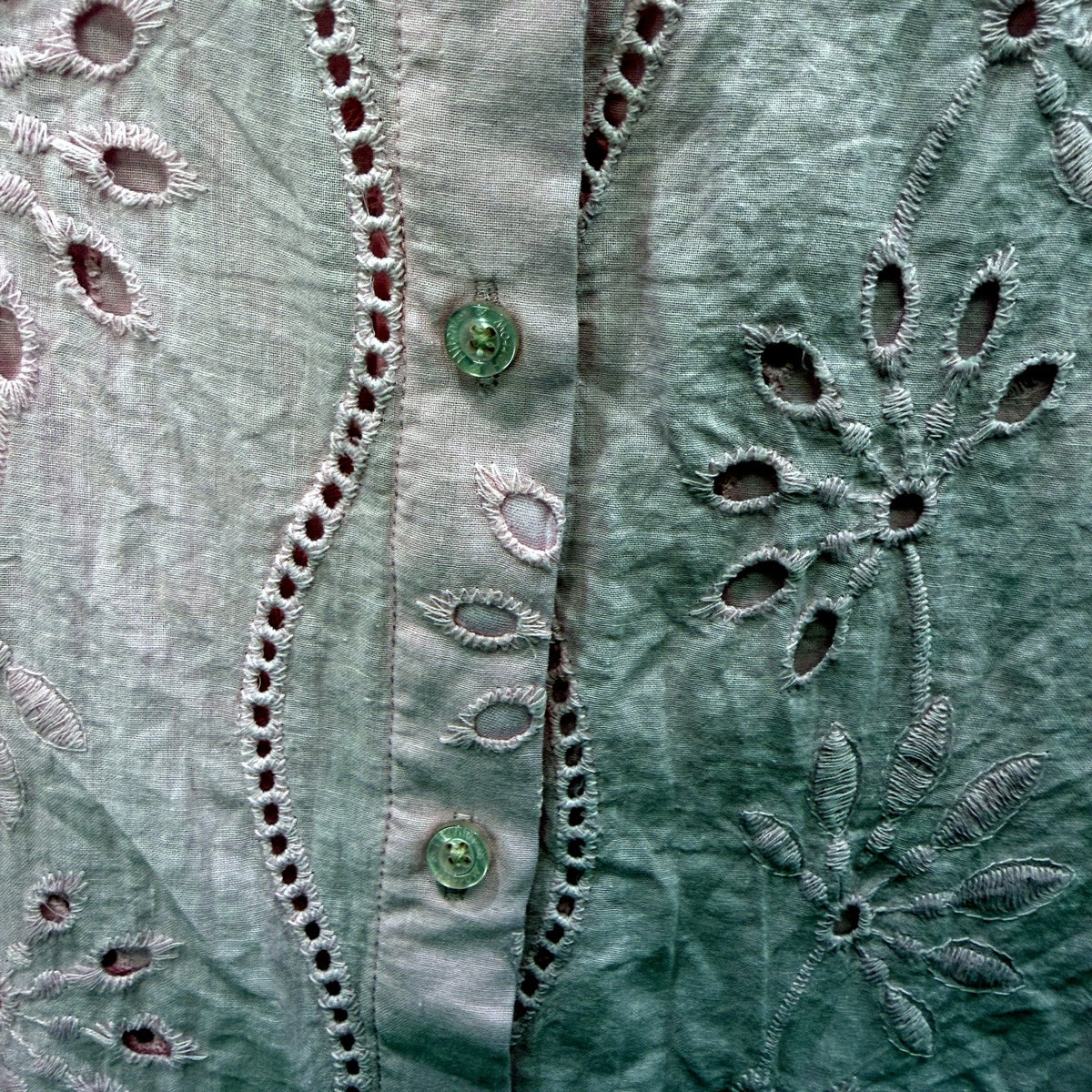 Hitchley & Harrow Womens Embroidered Floral Blouse Pink Cotton Size XS NEW