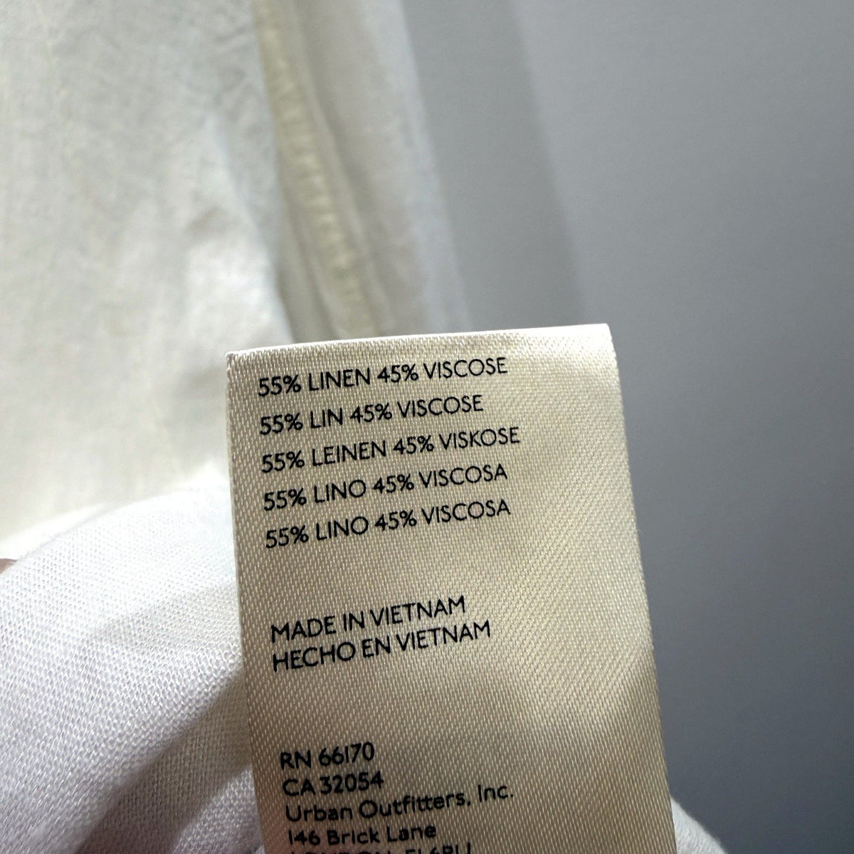 We Are Free Womens Button-Down Shirt Relaxed Fit Linen Viscose White Size XS