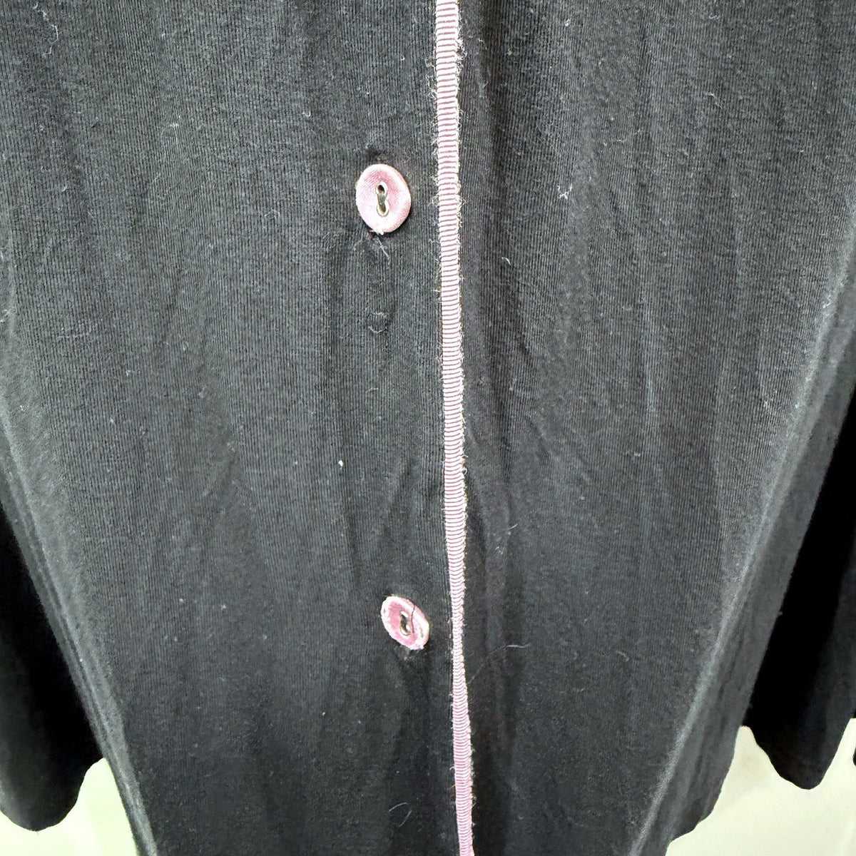 Peter Alexander Womens Long Sleeve Black Pajama Top XL Size