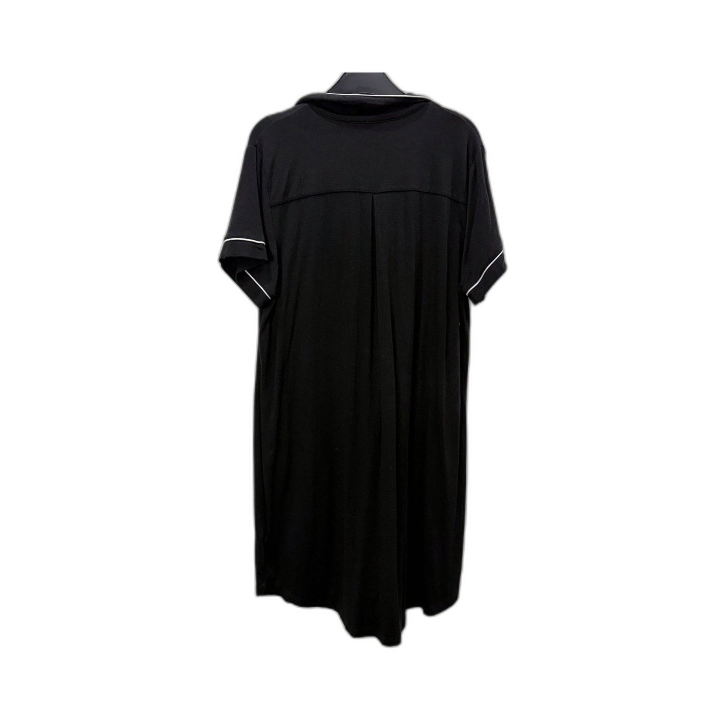 Peter Alexander Womens Button Up Hooded Nightgown Black Size L NEW