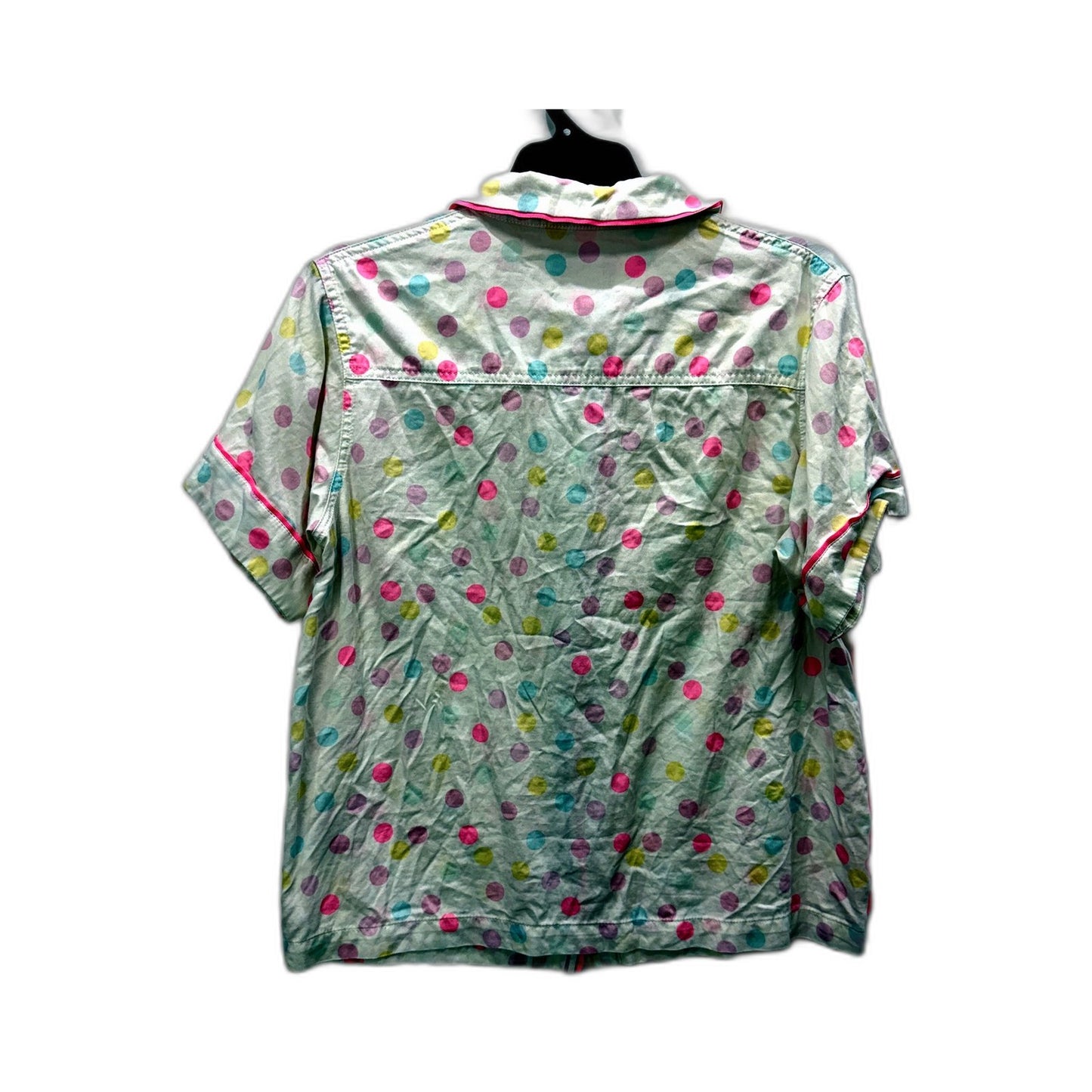Peter Alexander Womens Polka Dot Cotton Pajama Top Multi Color Size M