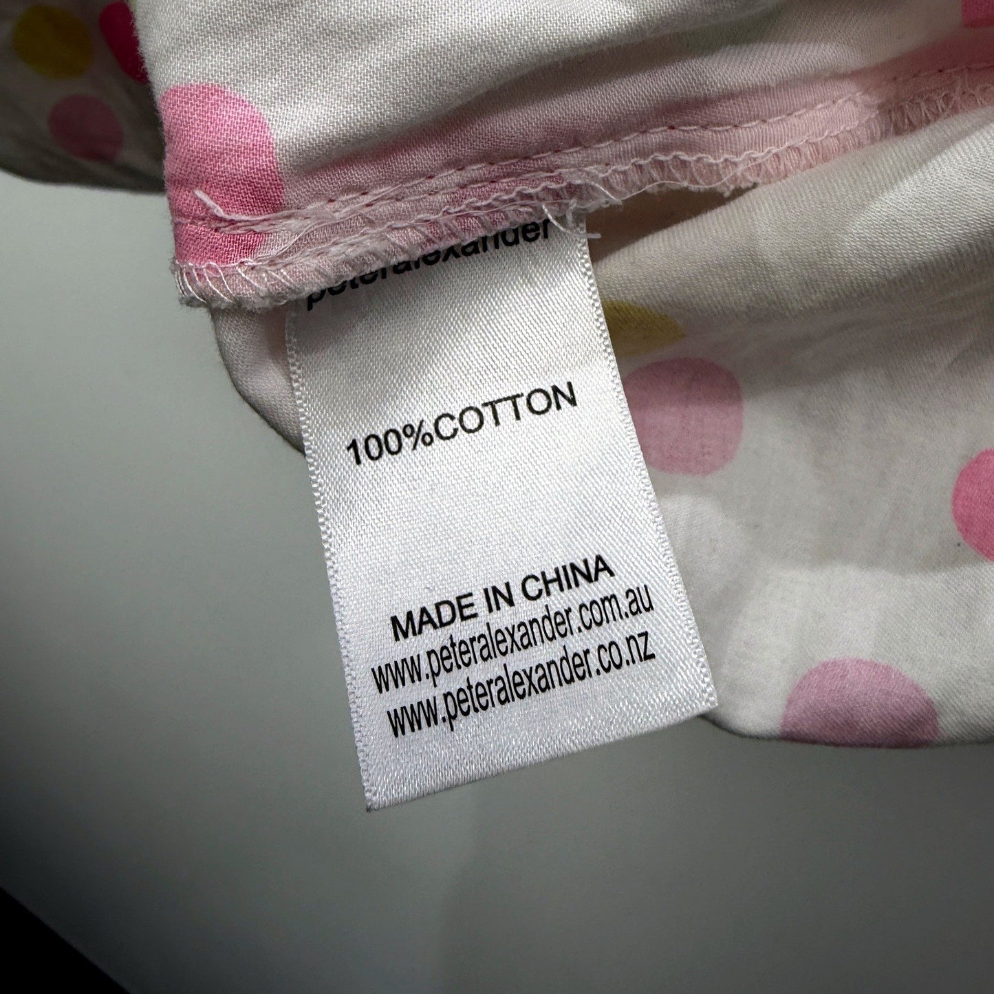 Peter Alexander Womens Polka Dot Cotton Pajama Top Multi Color Size M