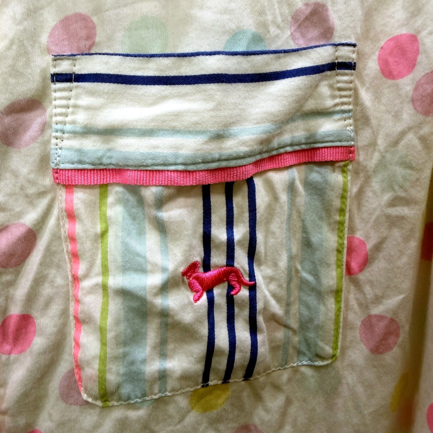 Peter Alexander Womens Polka Dot Cotton Pajama Top Multi Color Size M