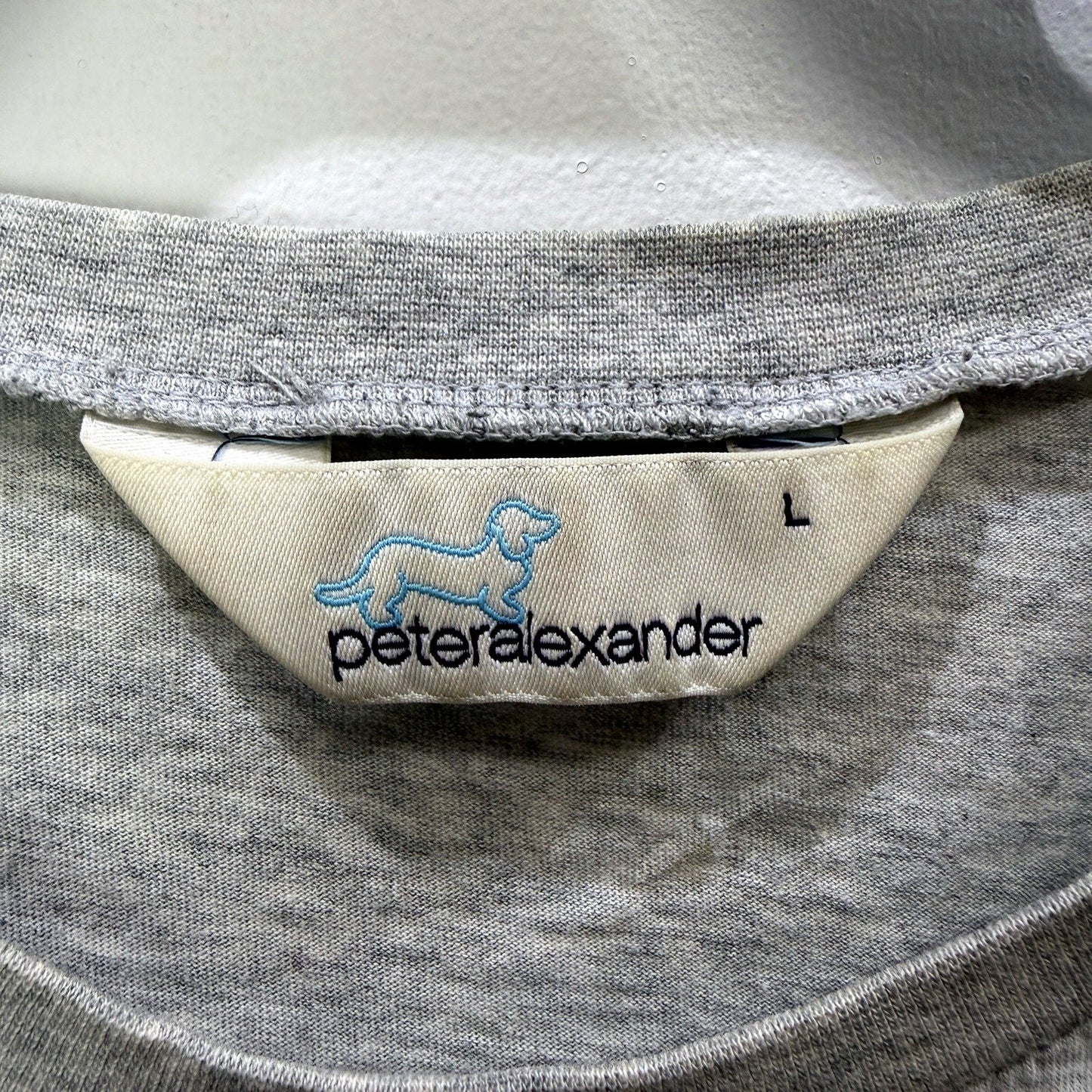 Peter Alexander Mens Gray Pullover Sleep Shirt Comfortable Cotton Size L