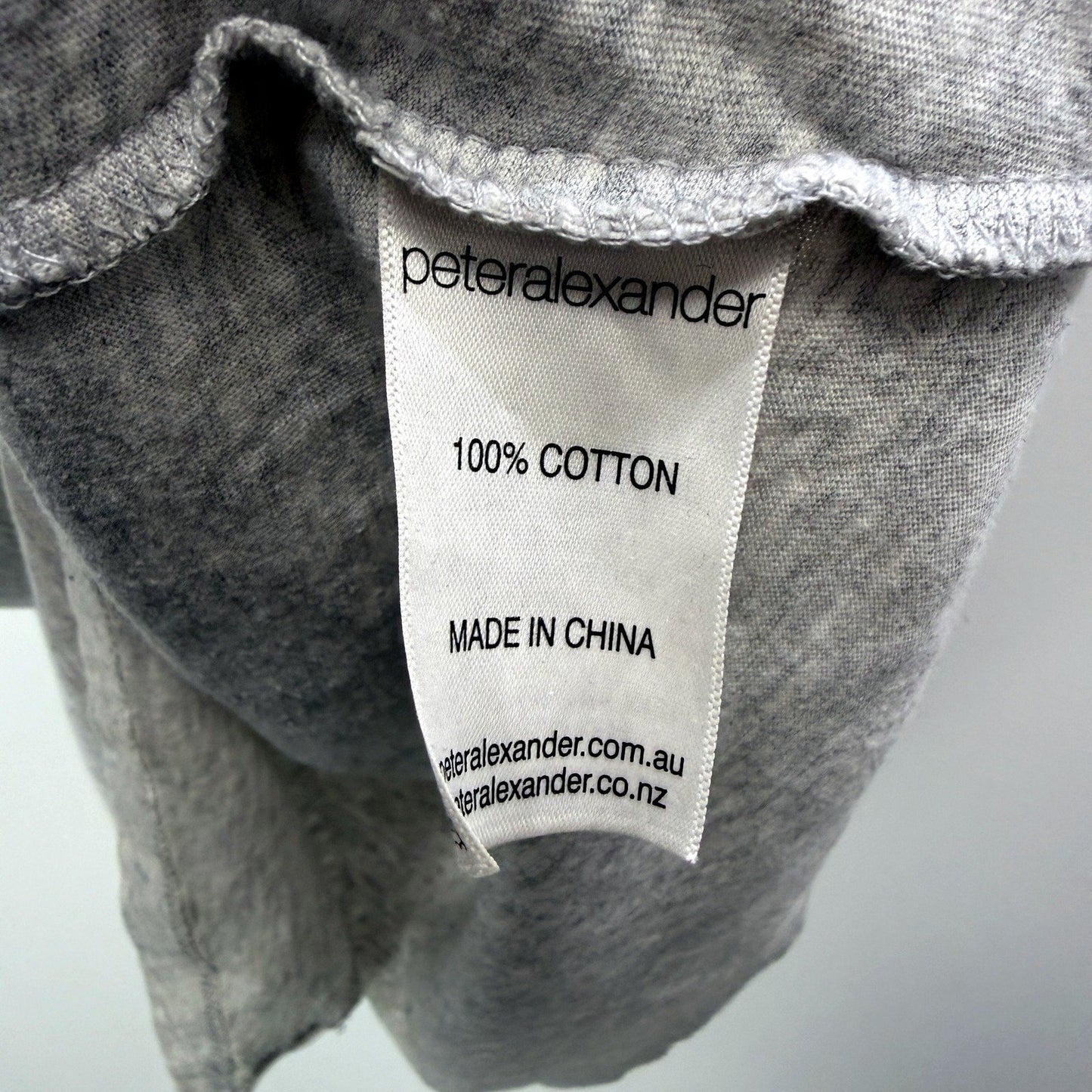Peter Alexander Mens Gray Pullover Sleep Shirt Comfortable Cotton Size L