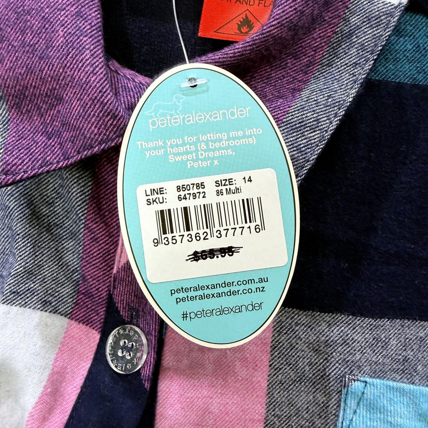 Peter Alexander Girls Multi Color Plaid Nightgown Comfortable Sleepwear NEW