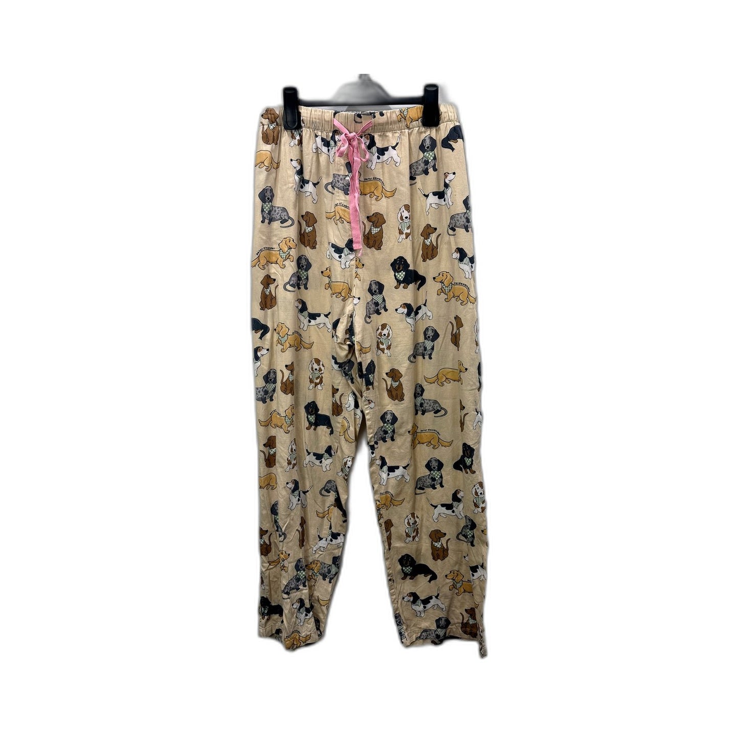 Peter Alexander Womens Beige Dog Print Cotton Pajama Pants Size 3+