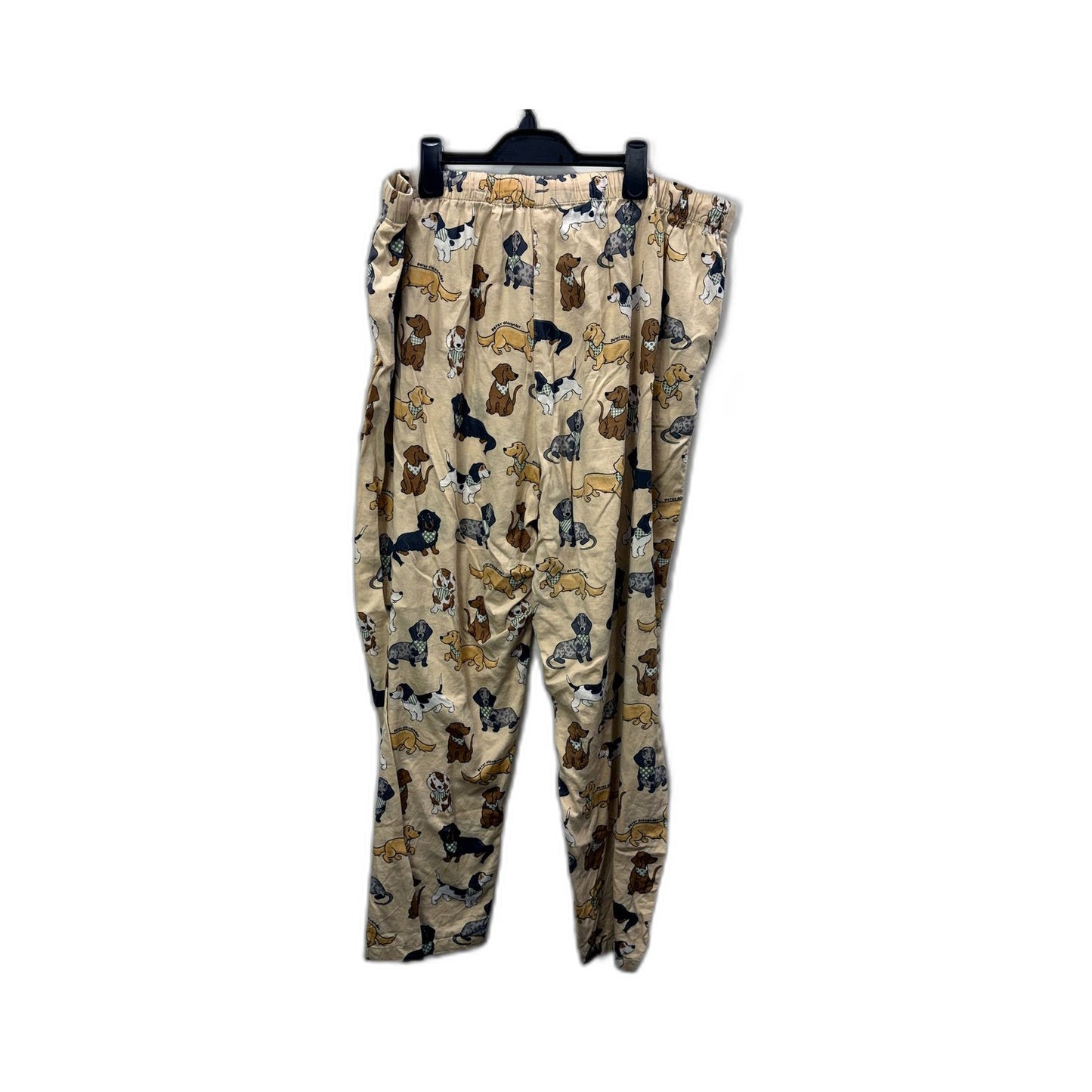 Peter Alexander Womens Beige Dog Print Cotton Pajama Pants Size 3+