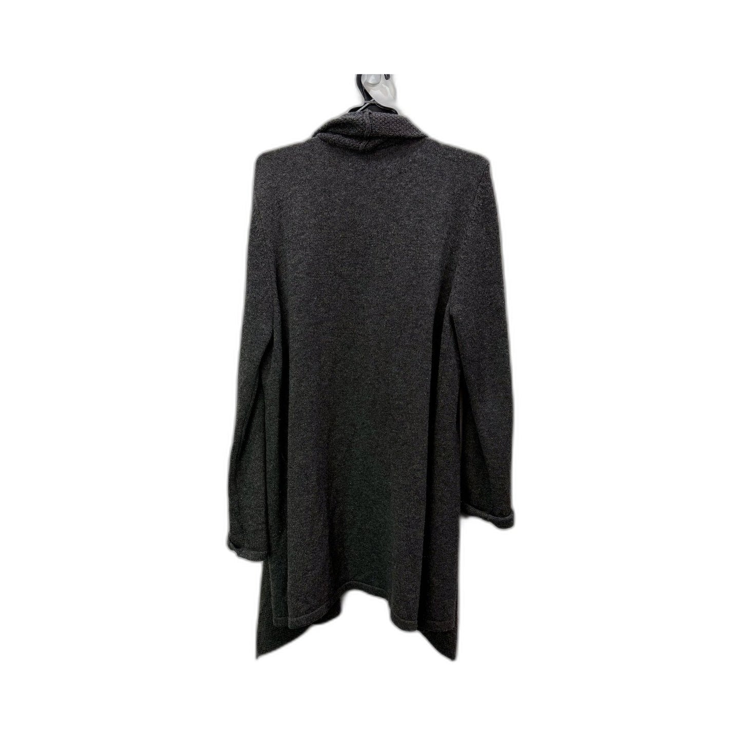 Jane Lamerton Womens Gray Cashmere Wool Cardigan Sweater Size L