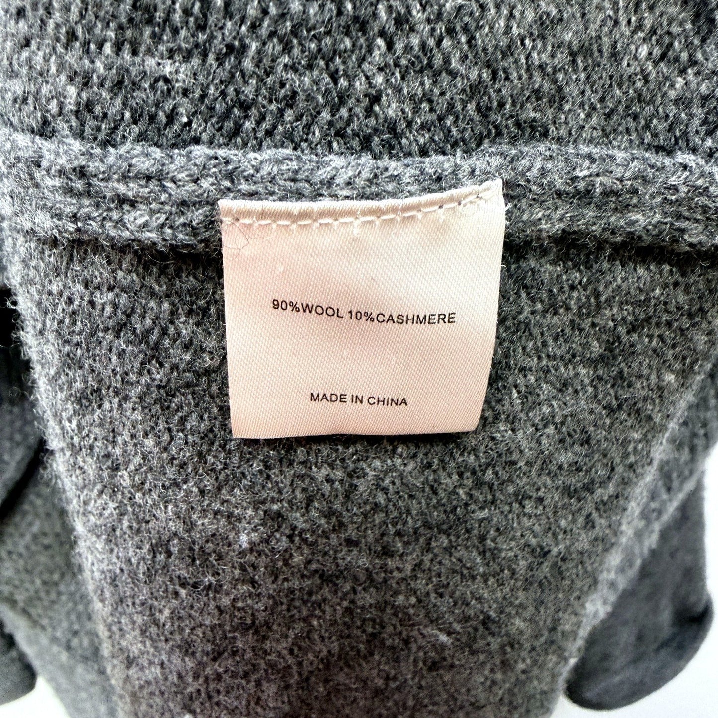 Jane Lamerton Womens Gray Cashmere Wool Cardigan Sweater Size L
